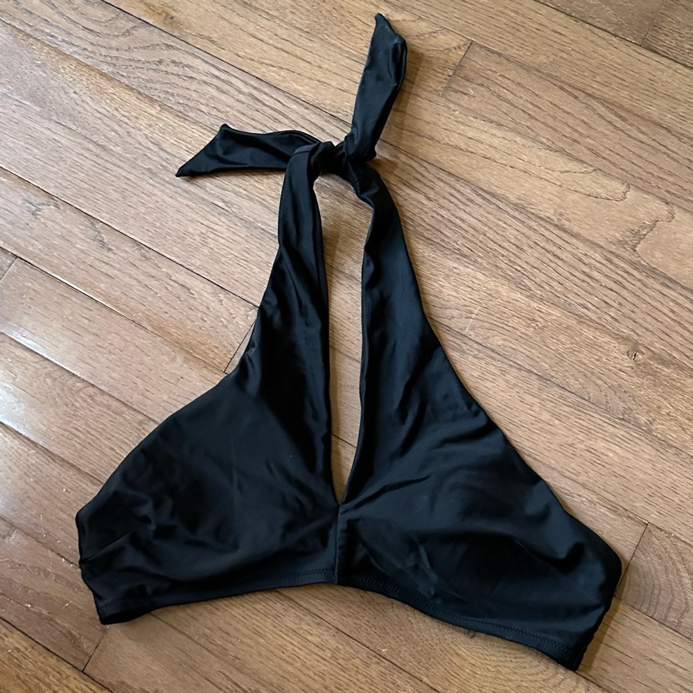 Aerie Black Halter Swim Top